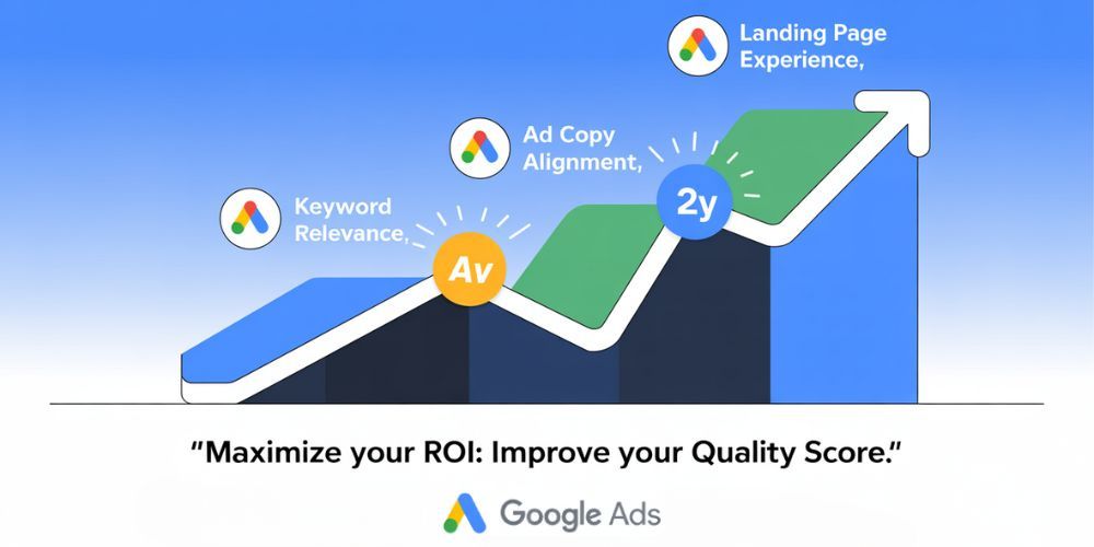 Example Google ad with highlighted headline and keywords showing optimized ad copy