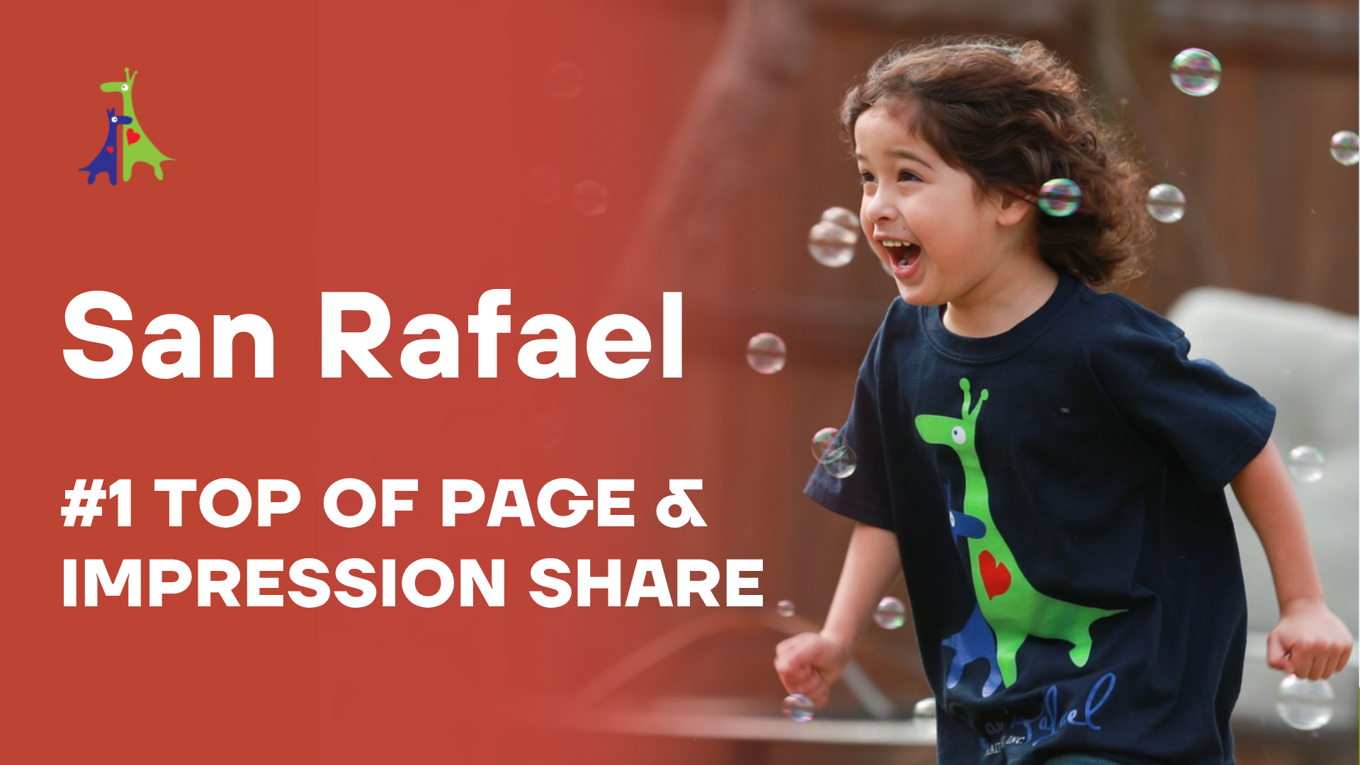 San Rafael achieved top of page rate and top impression share