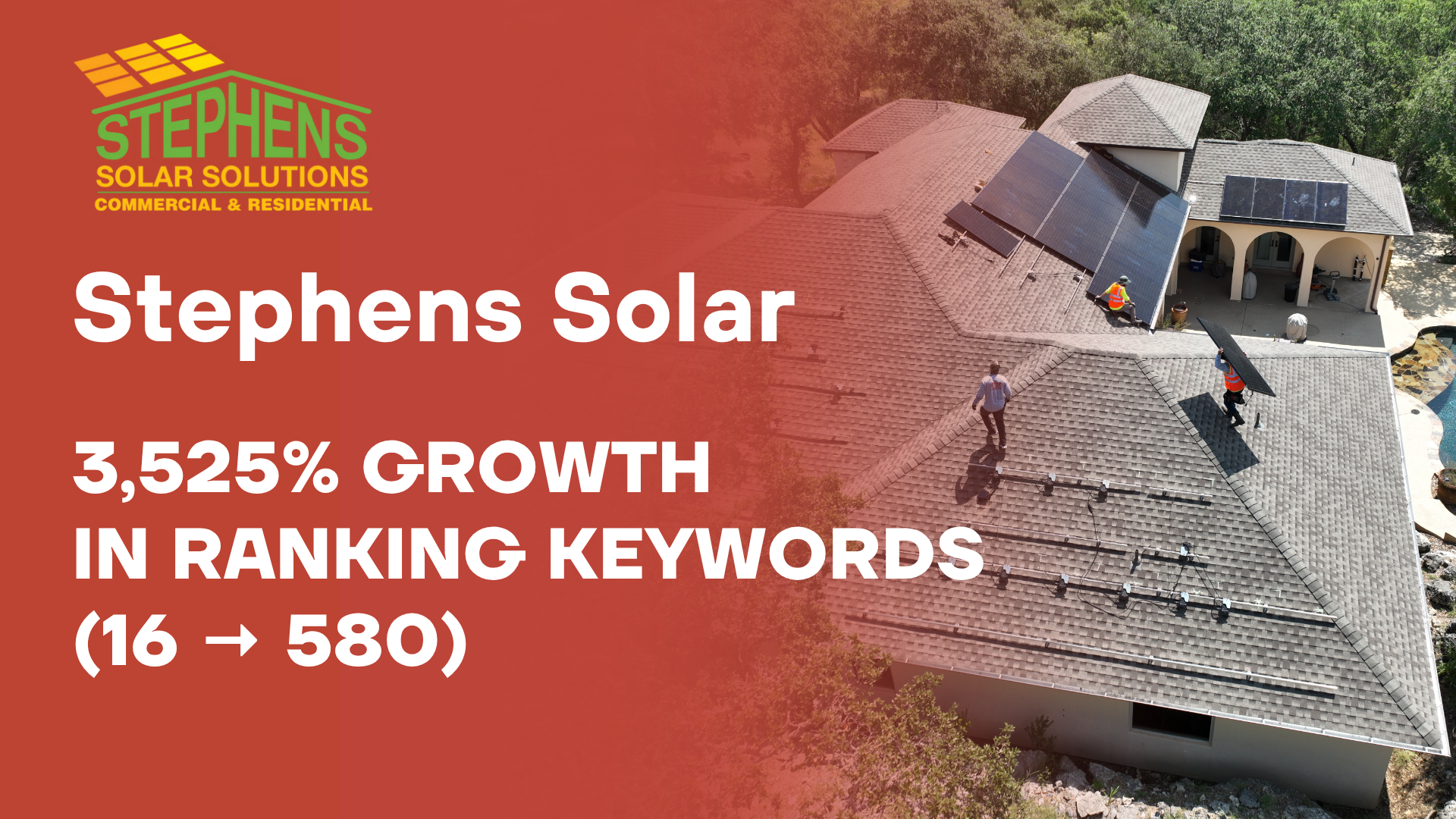 Stephens Solar achieved 3525% growth on google keywords