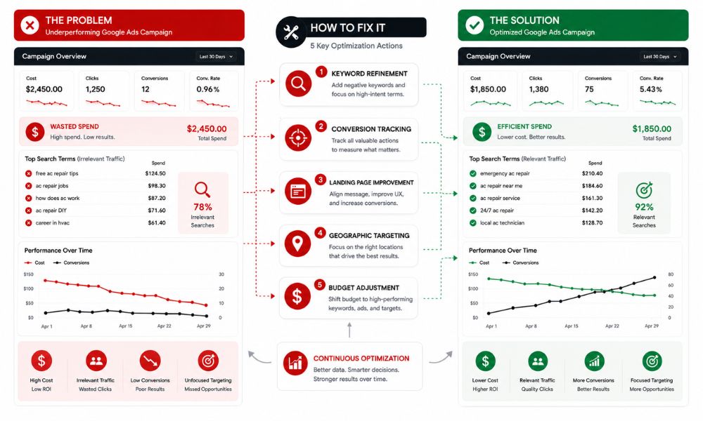 How to Fix an Underperforming Google Ads Campaign